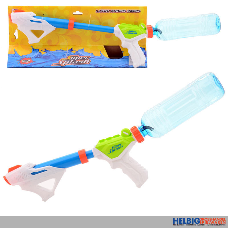 Wasserpistole "Super Splash" f. PET-Flasche - 54 cm-26103