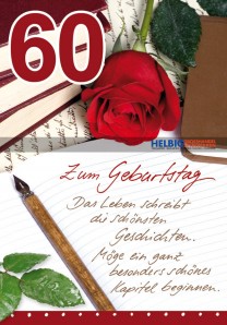 Glückwunschkarte 60. Geburtstag "schönsten Geschichten"-01084