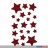 Stern-Sticker mit Glimmer "Rot"