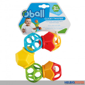 Oball "Clicky Twister" Rassel Spielzeug - 12 cm