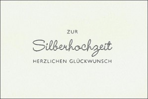 Karte Silberhochzeit "Querformat"